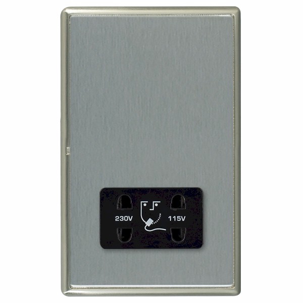 Hamln LRXSHSSN-SSB Shaver Socket Dual V