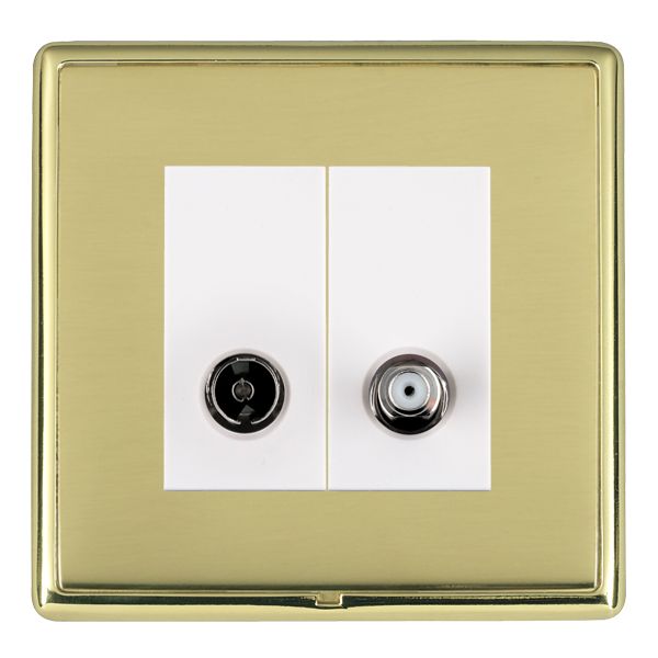 Hamln LRXTVSATPB-PBW TV/Satel Socket 1G