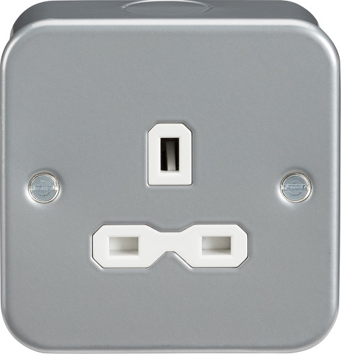 Metal Clad 13A 1G Unswitched Socket