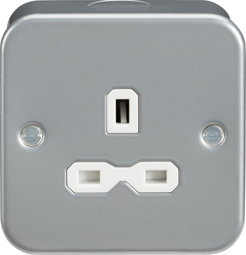 Metal Clad 13A 1G Unswitched Socket