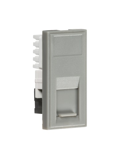 UTP CAT6 RJ45 Outlet Module 25 x 50mm- Grey K/Bridge