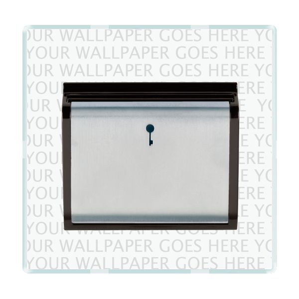 Hamilton PCC11SC-B Perception CFX Clear 10A (6AX) 12-24V On/Off Card Switch with Satin Chrome Insert and Black Surround