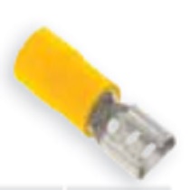 Pre-Insulated Terminals - Yellow Female Push- On Fully Insulated - 6.3 x 0.8mm
