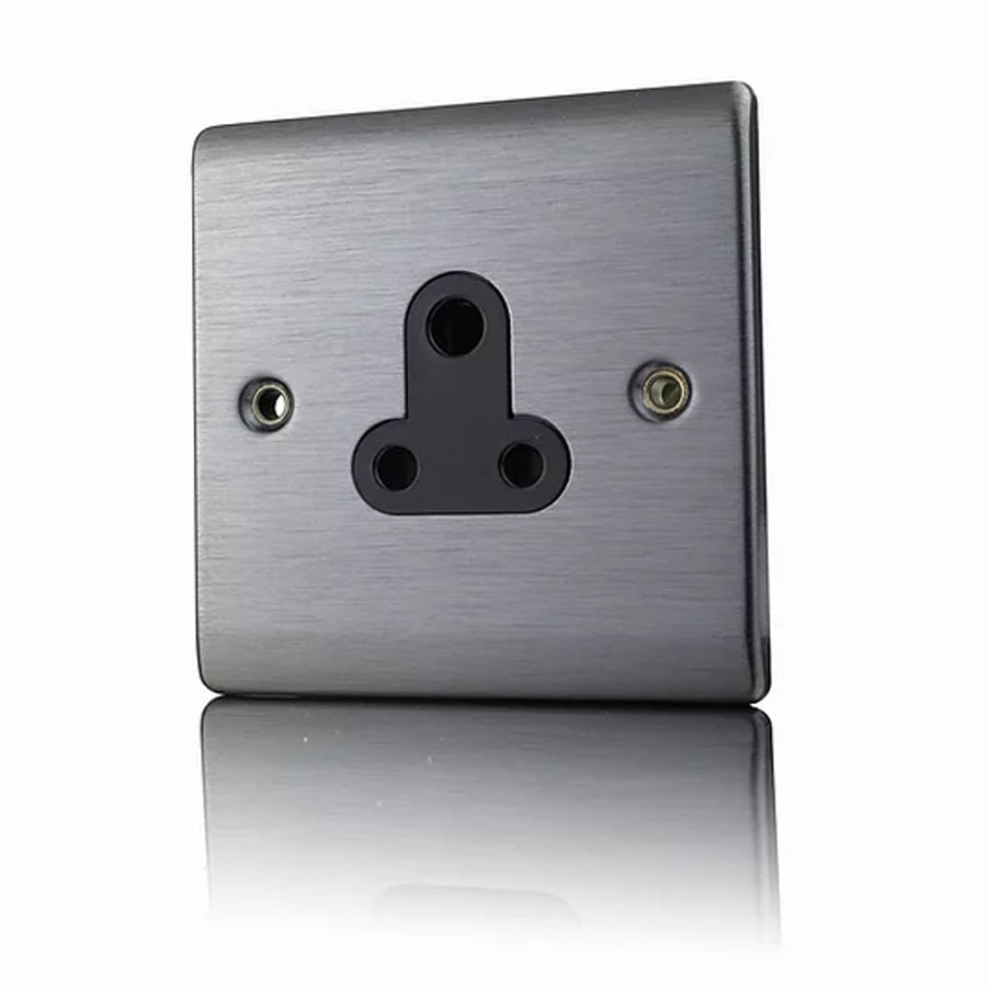 Premspec 5A UnSwitched Socket Satin Nickel