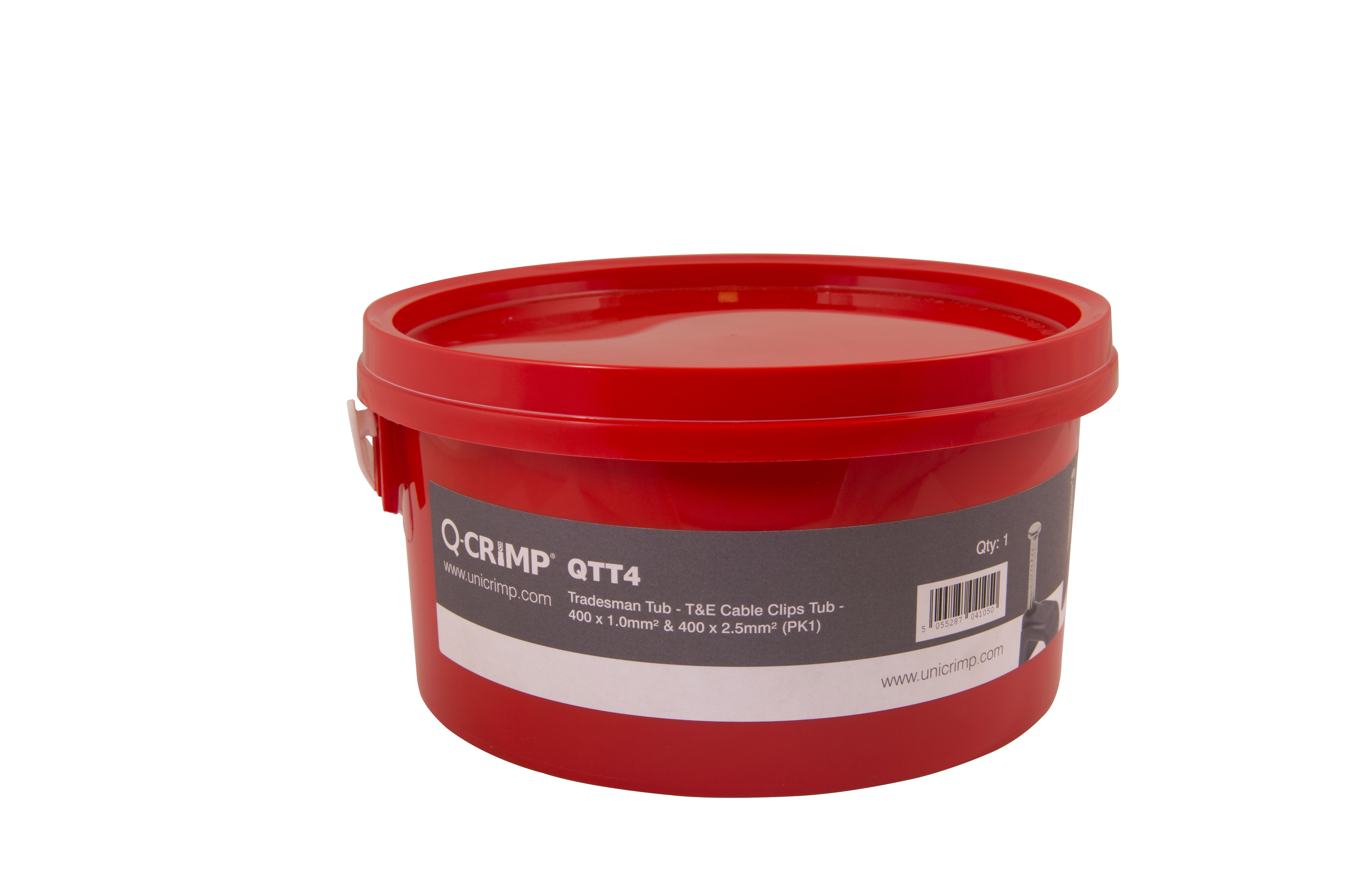 Trade Tub - T&E Cable Clips Tub - 400 x 1.0mm² & 400 x 2.5mm²