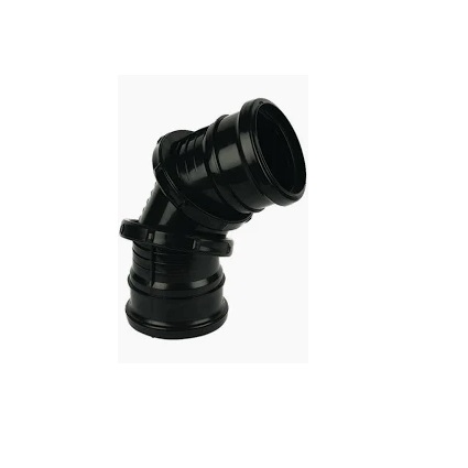 110mm Adjustable Bend 90° - Black