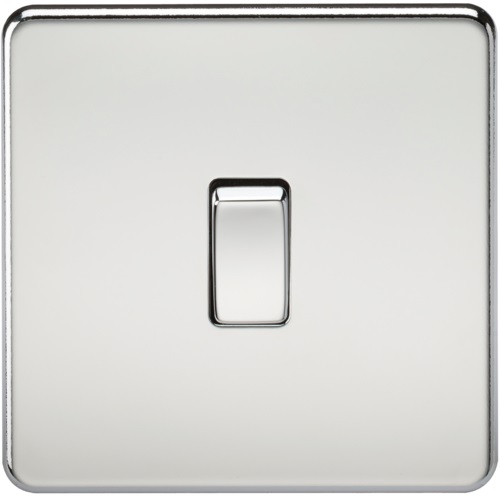 Screwless 10AX 1G Intermediate Switch - Polished Chrome