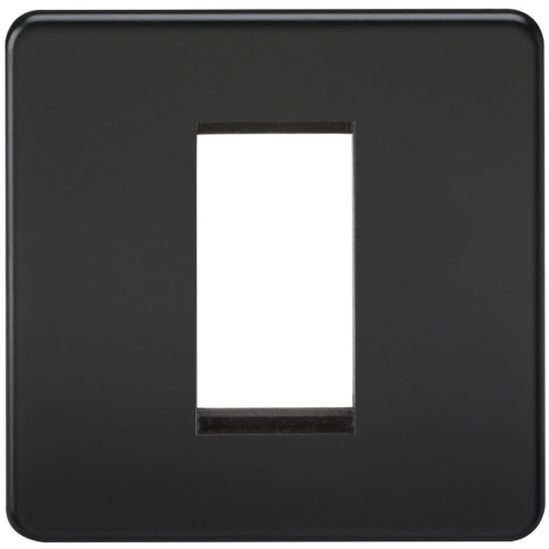 Screwless 1G Modular Faceplate - Matt Black