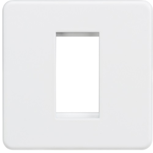 Screwless 1G Modular Faceplate - Matt White