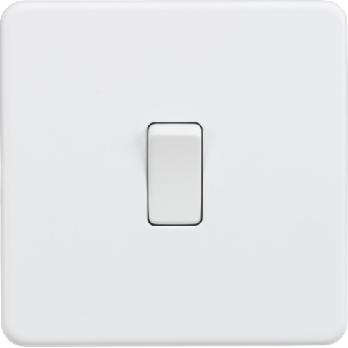 Screwless 10AX 1G 2-Way Switch - Matt White