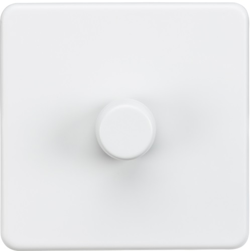 Screwless 1G 2-way 10-200W (5-150W LED) trailing edge dimmer - Matt White