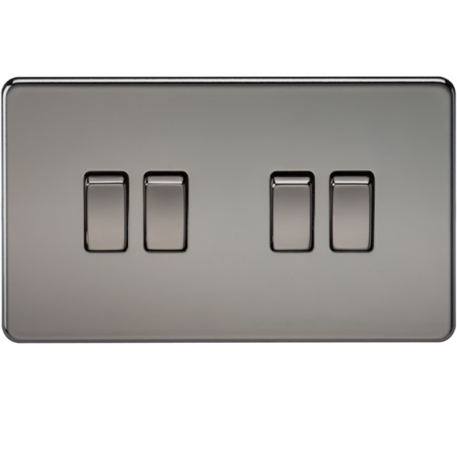 Screwless 10AX 4G 2-Way Switch - Black Nickel