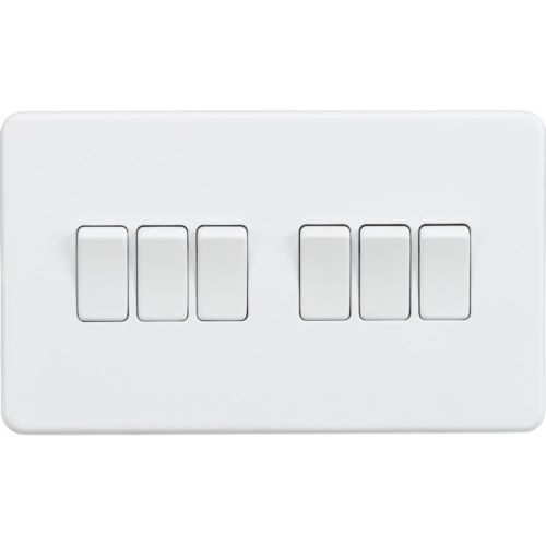 Screwless 10AX 6G 2-Way Switch - Matt White