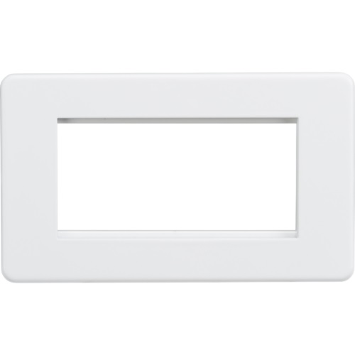 Screwless 4G Modular Faceplate - Matt White
