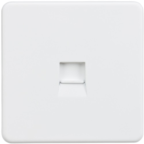 Screwless Telephone Master Socket - Matt White