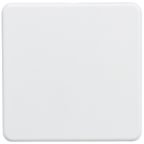 Screwless 1G Blanking Plate - Matt White