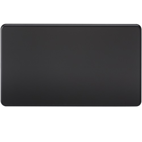 Screwless 2G Blanking Plate - Matt Black