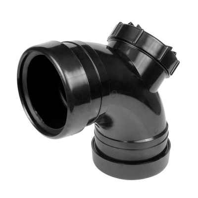  92° Double Socket Access Bend 110mm - Black