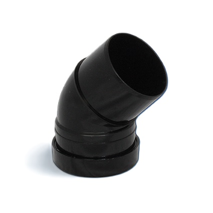 110mm Single Socket Bend 92 Degree [Black]