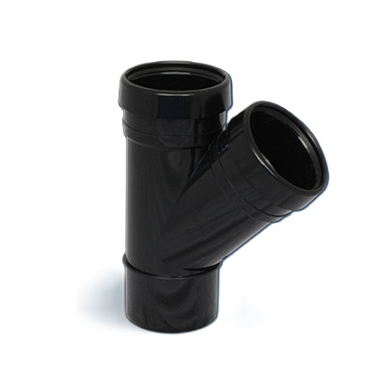 Soil Ring 135° Double Socket Branch 110mm - Black