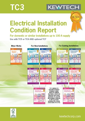 KEWTECH TC3 Elect. Installation condition report for up to 100A Supply