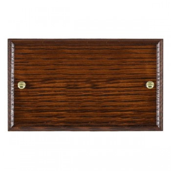 Hamilton Woods Ovolo Antique Mahogany Double Blank Plate