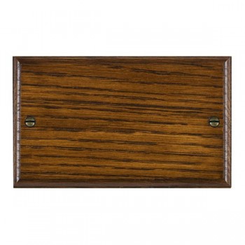 Hamilton Woods Ovolo Dark Oak Double Blank Plate