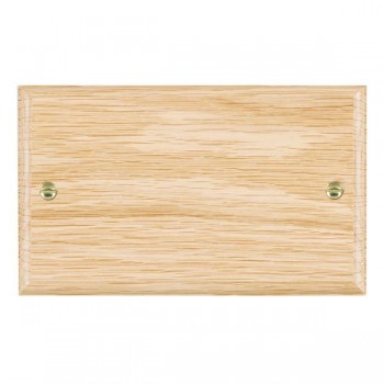 Hamilton Woods Ovolo Light Oak Double Blank Plate
