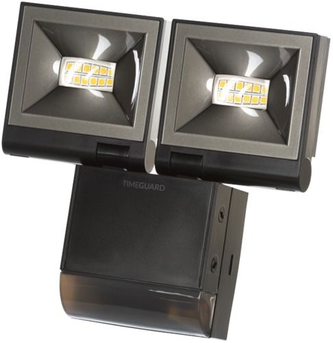 Timeguard 2x10W LED Compact PIR Twin Floodlight [4000K] [Black]