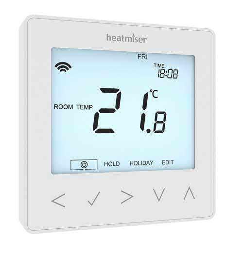 Heatmiser neoStat 12v V2 - Programmable Thermostat Glacier White